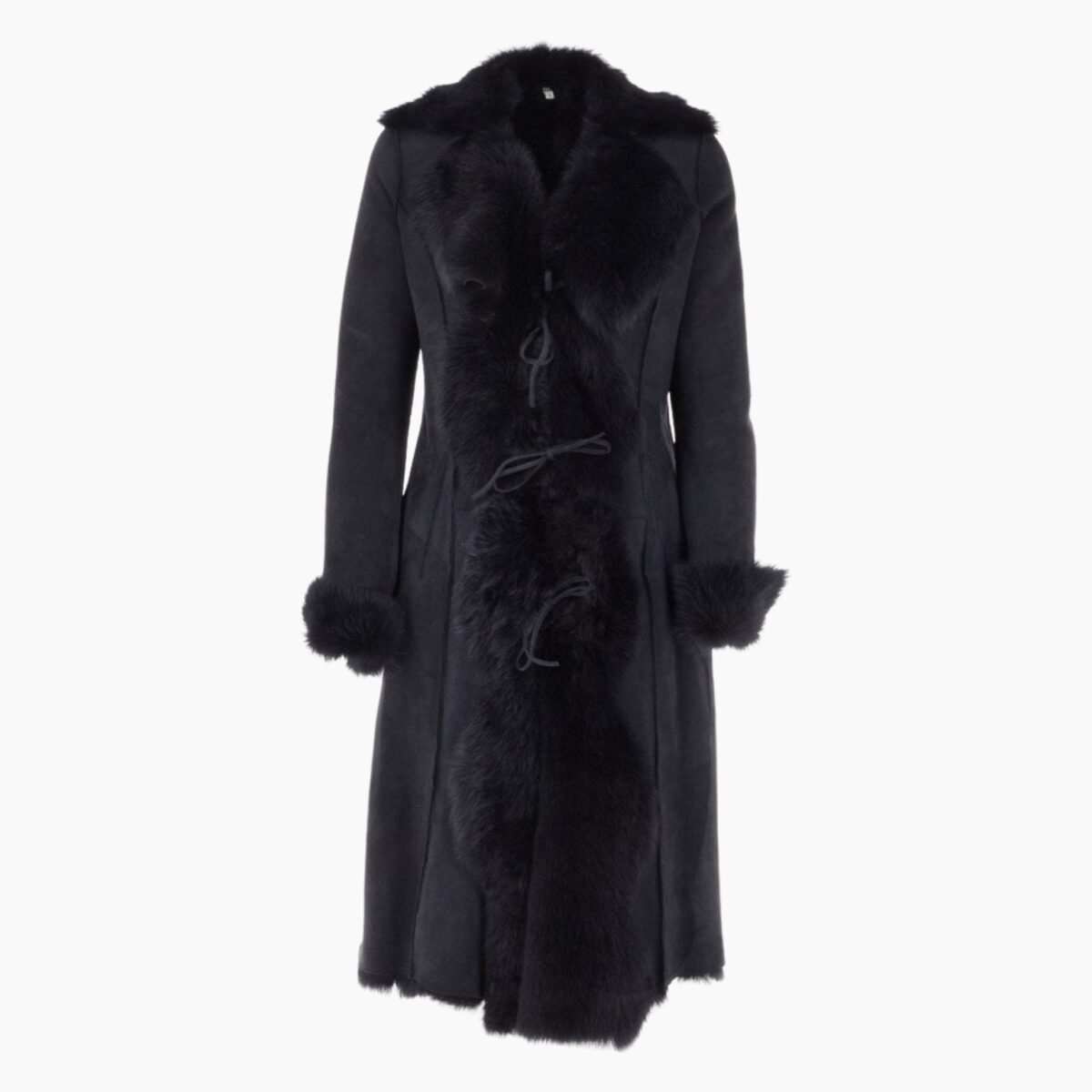 Long Length Toscana Suede Leather Coat Ocean Long Length Toscana Suede Leather Coat Ocean