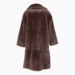 Long Sheepskin Overcoat Coco Brown