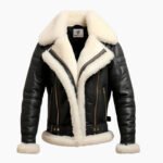 Men's Aviator B3 Bomber Black Leather Jacket