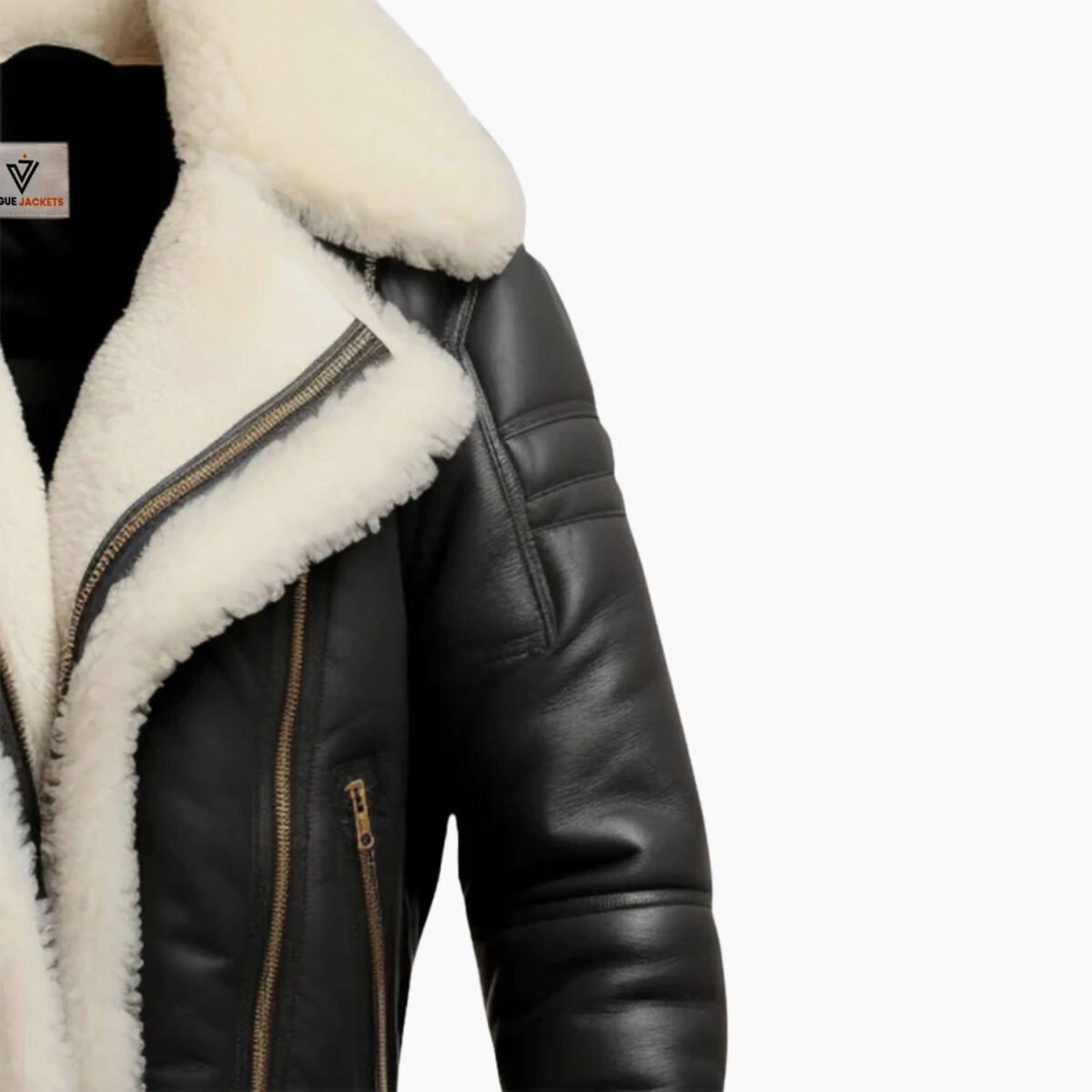 Men's Aviator B3 Bomber Black Leather Jacket