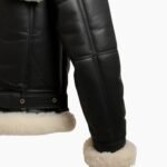 Men's Aviator B3 Bomber Black Leather Jacket