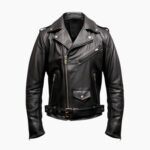 Men's Black Biker Genuine Leather Jacket