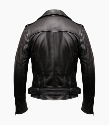 Men's Black Biker Genuine Leather Jacket