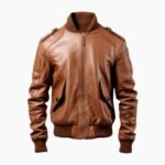 Men's Bomber Brown Leather Jacket