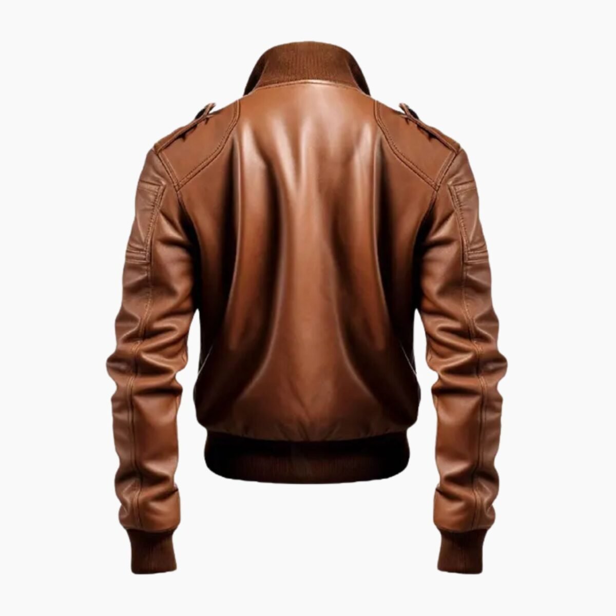 Men's Bomber Brown Leather Jacket