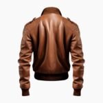 Men's Bomber Brown Leather Jacket
