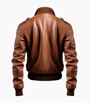 Men's Bomber Brown Leather Jacket