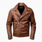 Men's Brown Biker Leather Jacket