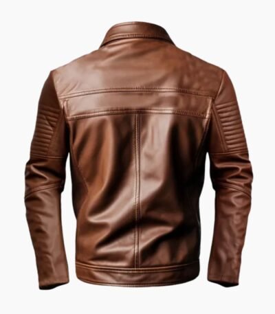 Men's Brown Biker Leather Jacket