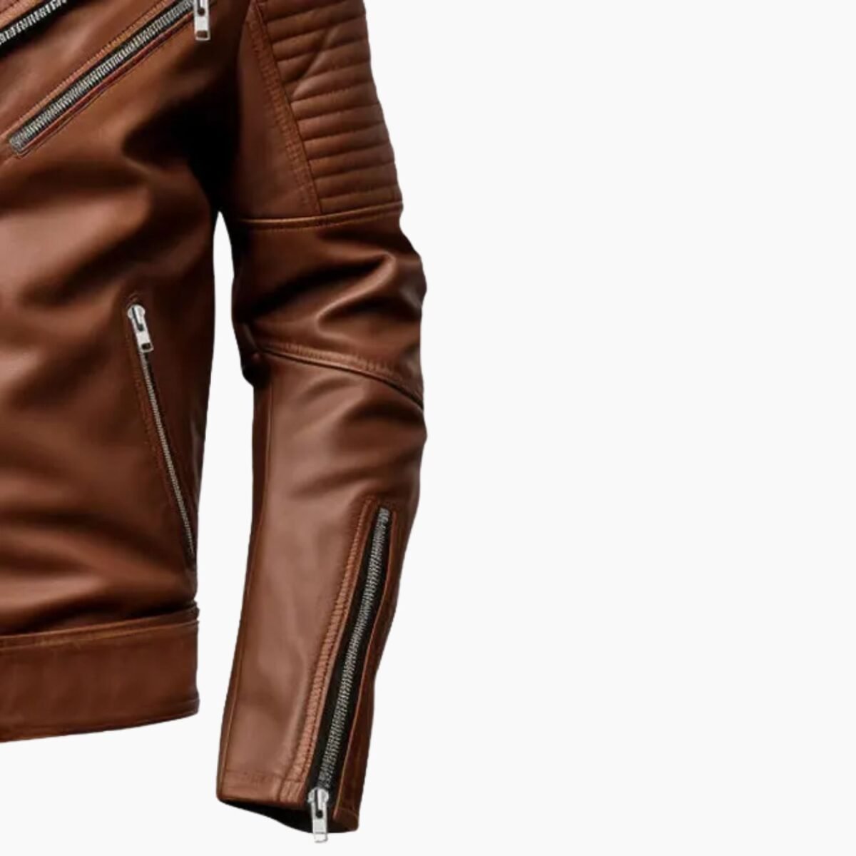 Men's Brown Biker Leather Jacket