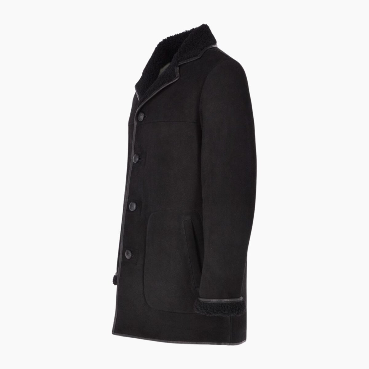 Mens Classic Sheepskin Coat Black