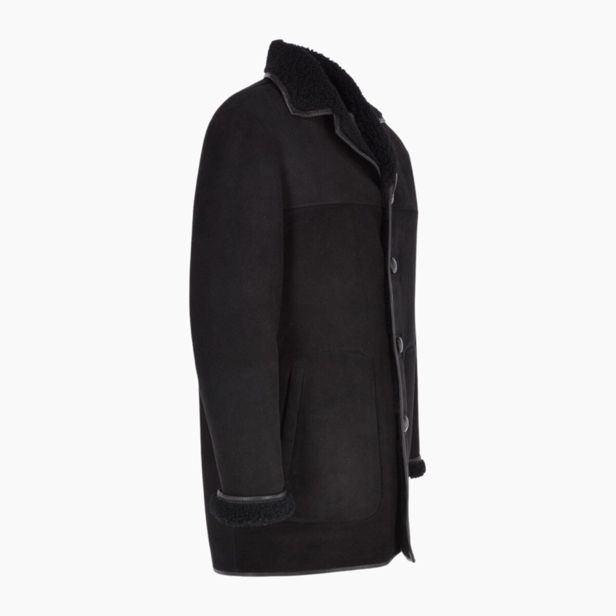 Mens Classic Sheepskin Coat Black