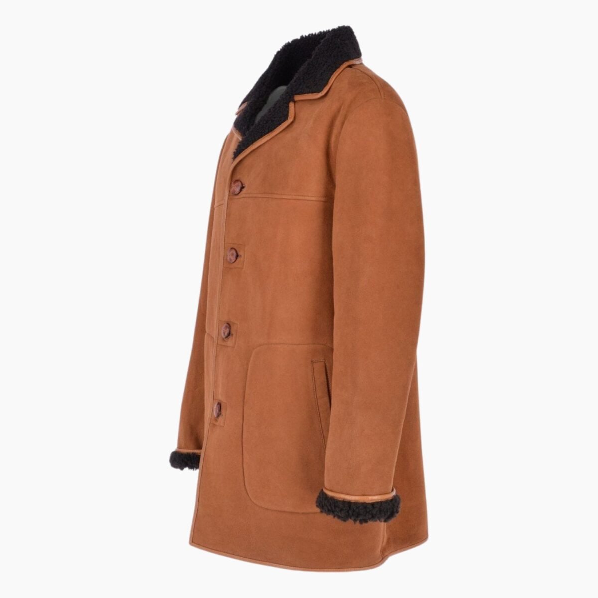 Mens Classic Sheepskin Coat Tan