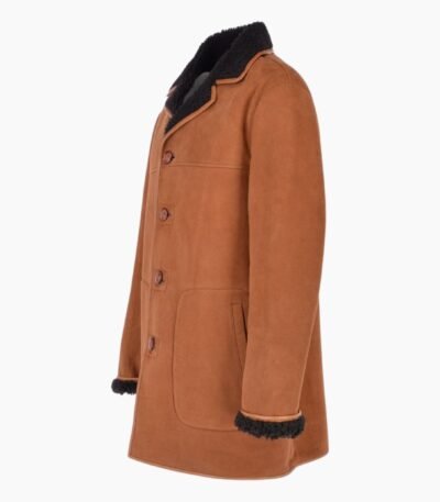 Mens Classic Sheepskin Coat Tan