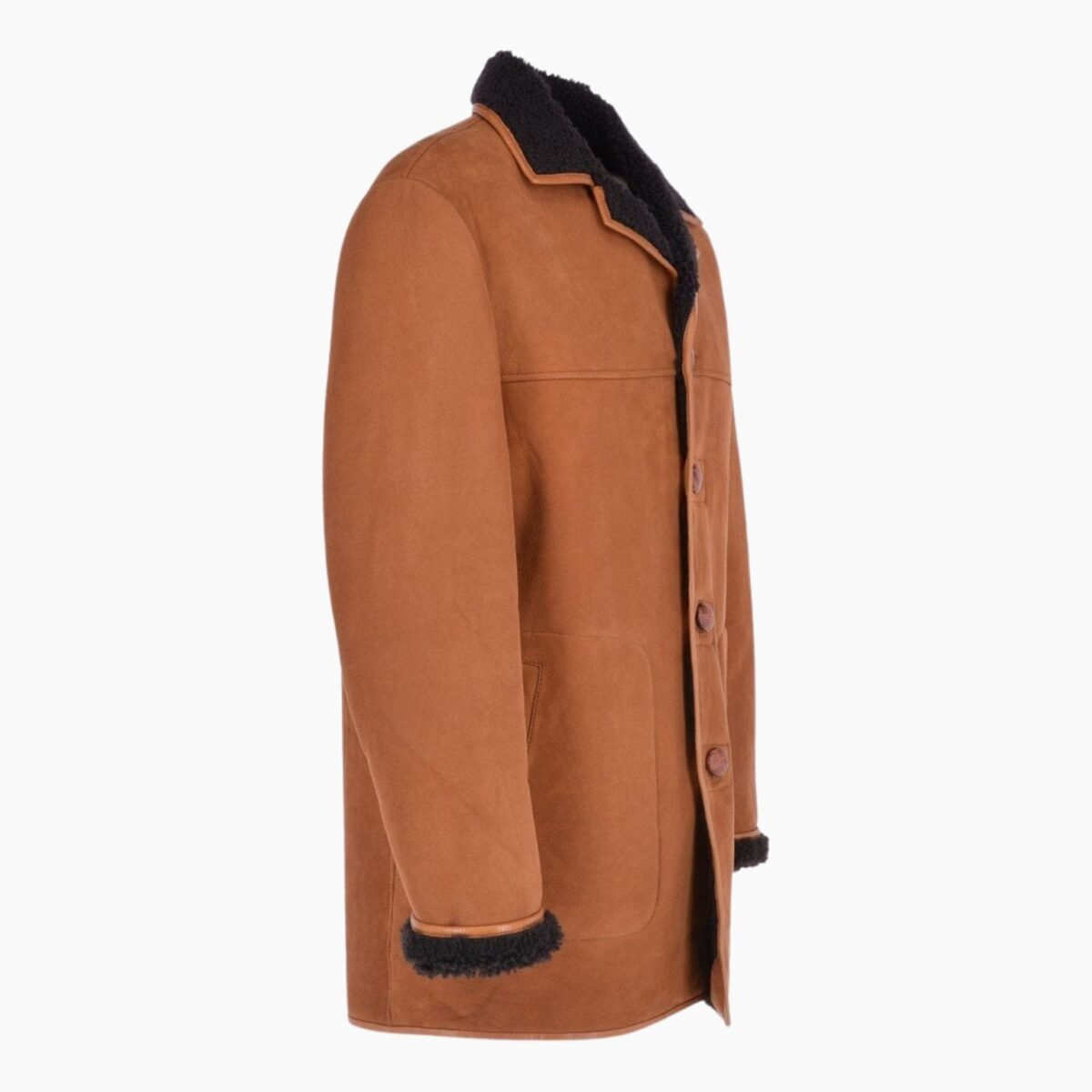 Mens Classic Sheepskin Coat Tan