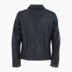 Mens Leather Biker Jacket Black