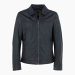 Mens Leather Biker Jacket Black