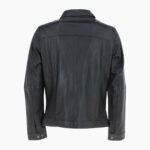 Mens Leather Biker Jacket Dark Brown