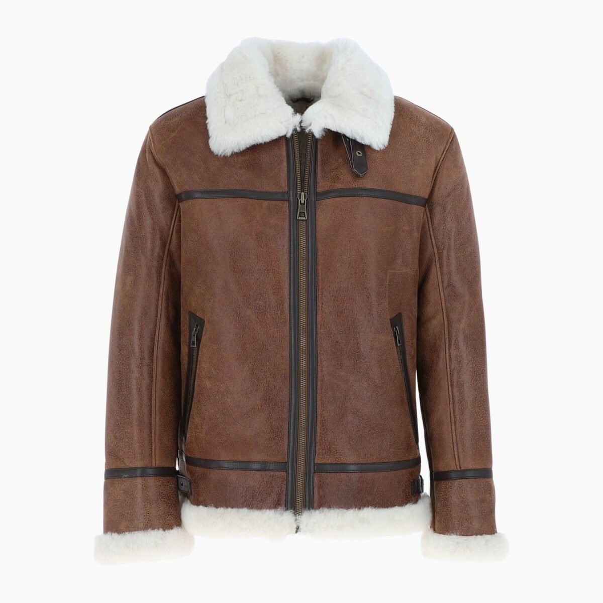 Mens Luxury Shearling Pilot Jacket Antique Mens Luxury Shearling Pilot Jacket Antique