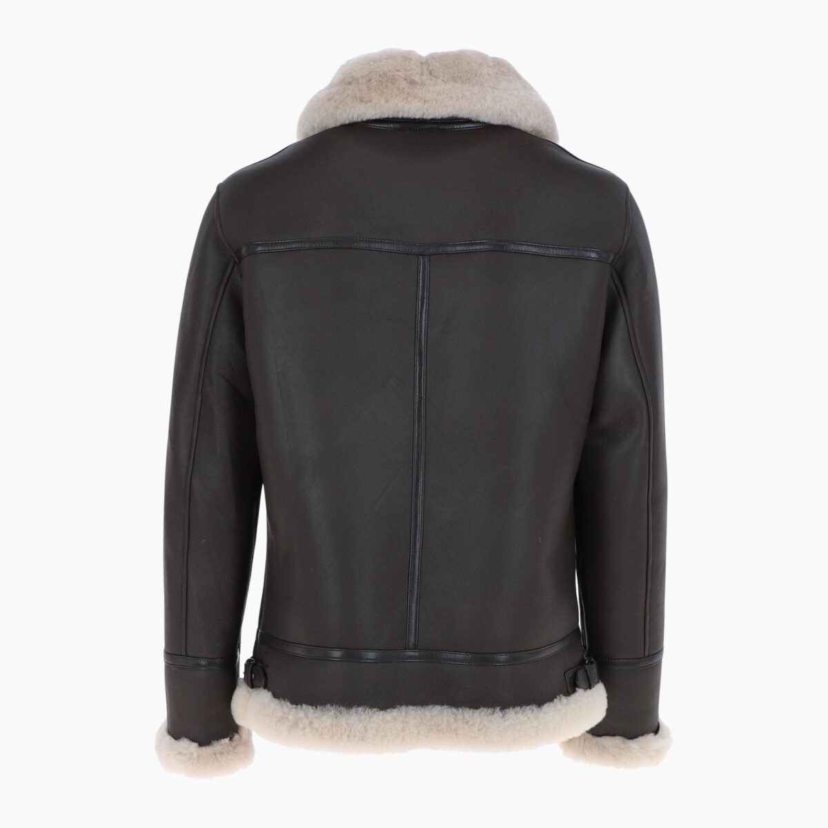Mens Luxury Shearling Pilot Jacket Brown