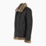 Mens Luxury Shearling Pilot Jacket Ginger