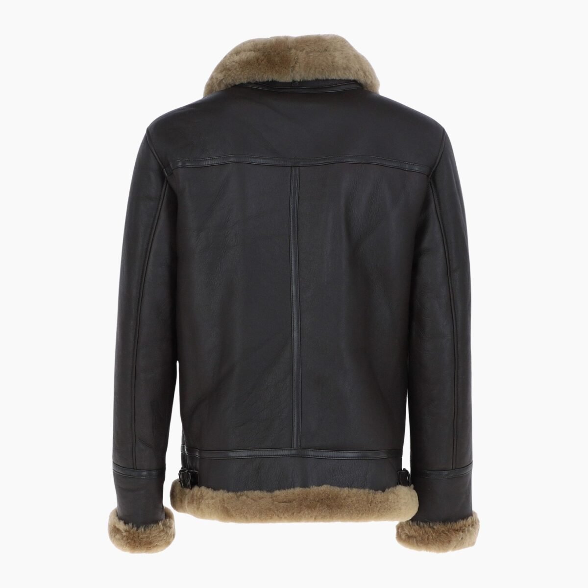 Mens Luxury Shearling Pilot Jacket Ginger