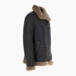 Mens Luxury Shearling Pilot Jacket Ginger