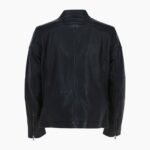 Mens Real Leather Biker Jacket Black