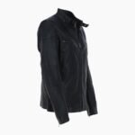 Mens Real Leather Biker Jacket Black