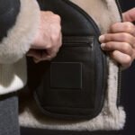 Men's Shearling Aviator Black Leather Jacket