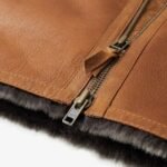 Men's Shearling Bomber Cognac Leather Jacket