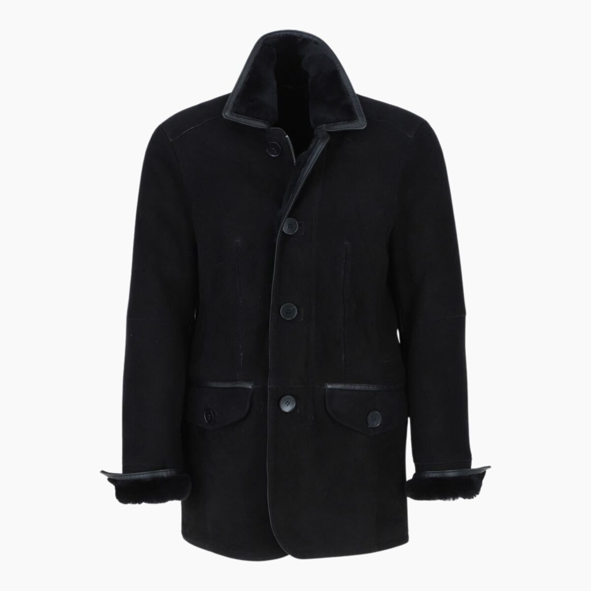 Mens Sheepskin Coat Black Mens Sheepskin Coat Black