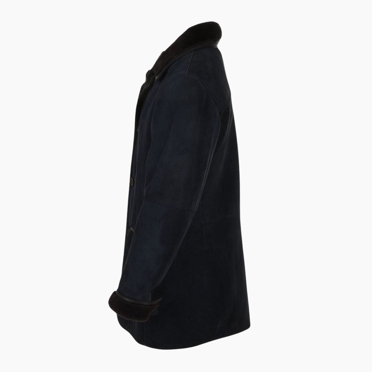Mens Sheepskin Coat Dark Blue
