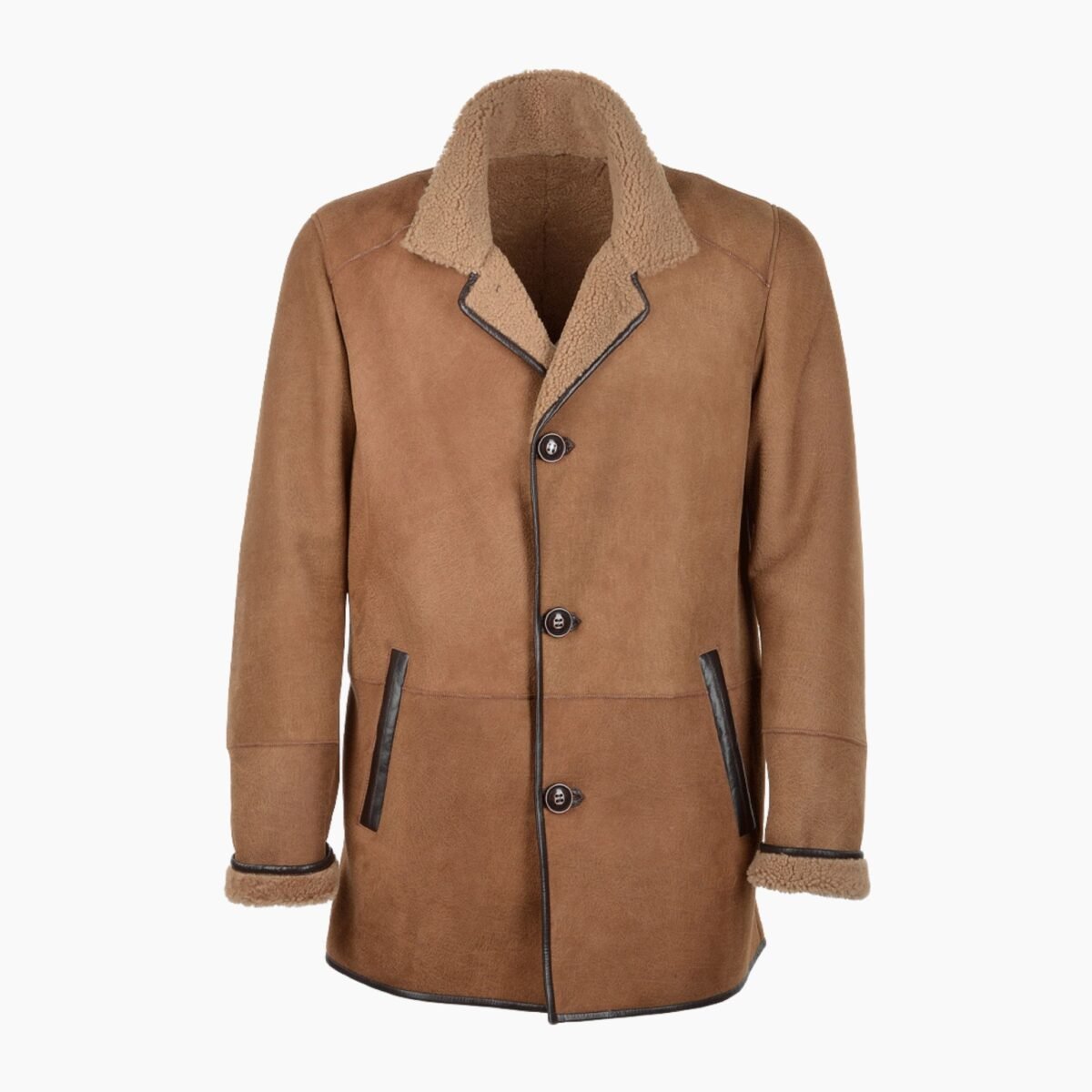Mens Sheepskin Coat Tan Denver Mens Sheepskin Coat Tan Denver