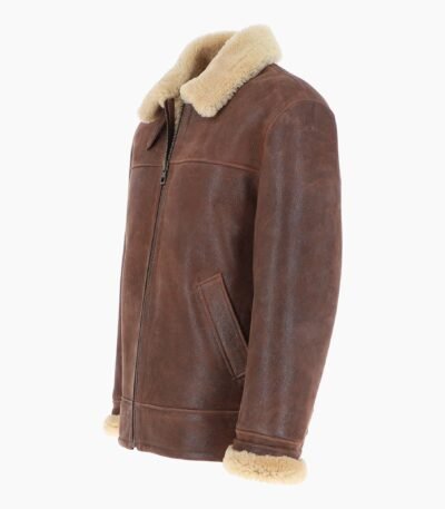 Mens Sheepskin Flying Jacket Kestane Colorado