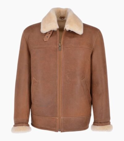 Mens Sheepskin Flying Jacket Tan Colorado
