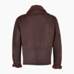 Mens Sheepskin Leather Flying Jacket Brown
