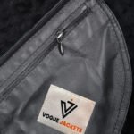 Mens Side Zip Biker Sheepskin Pilot Jacket Black