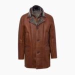 Men's Silky Shearling Brown Leather Jacket