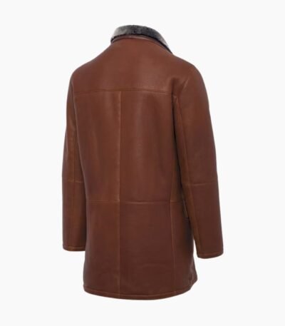 Men's Silky Shearling Brown Leather Jacket