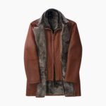Men's Silky Shearling Brown Leather Jacket