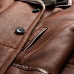 Men's Silky Shearling Brown Leather Jacket
