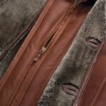 Men's Silky Shearling Brown Leather Jacket