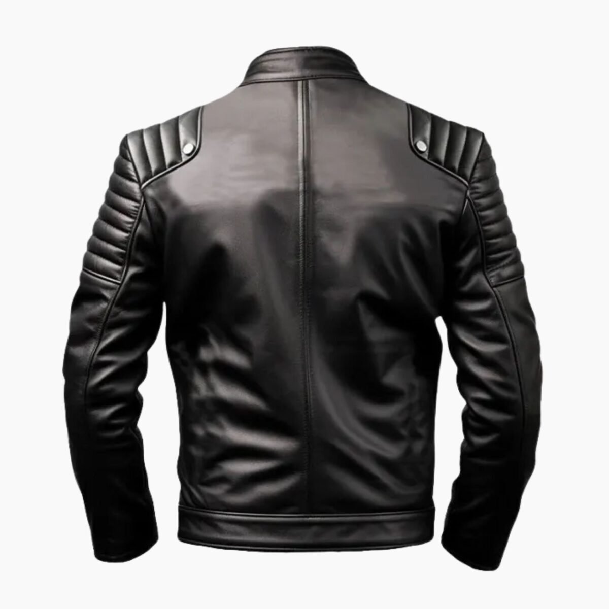Men's Sportage Black & White Cafe Racer Leather Jacket