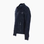 Mens Zip Up Biker Leather Jacket Black