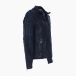 Mens Zip Up Biker Leather Jacket Black