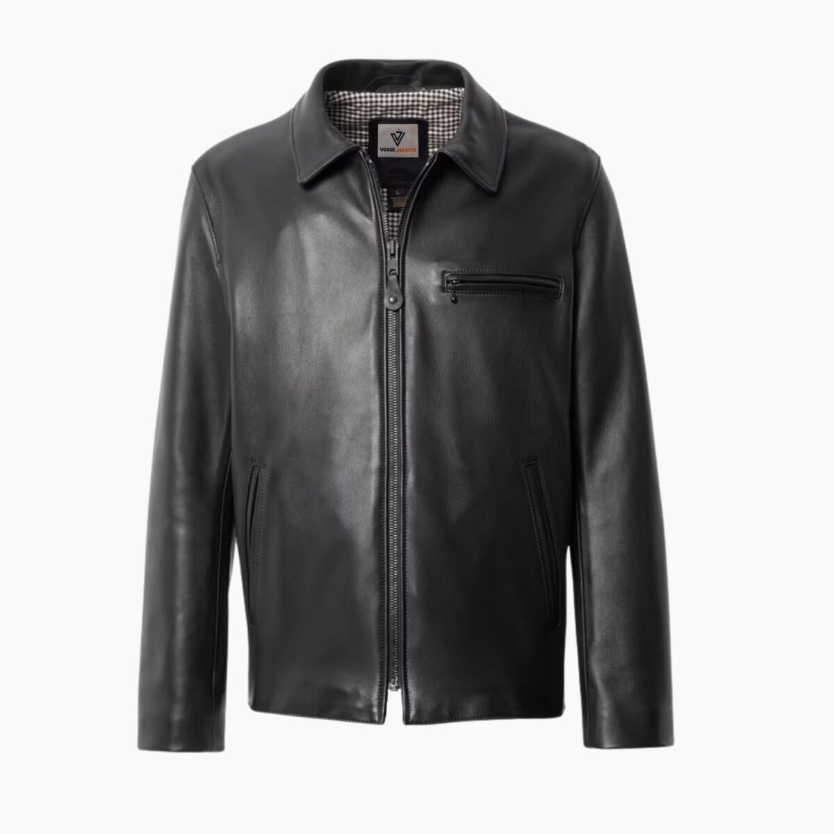 N.Y.C. Vogue Jacket Men's Black Leather Delivery Jacket