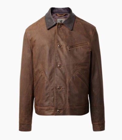 N.Y.C. Vogue Jacket Men's Brown Leather Barn Jacket