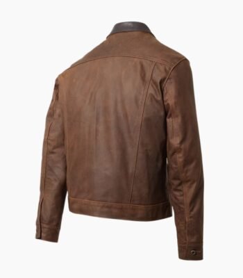 N.Y.C. Vogue Jacket Men's Brown Leather Barn Jacket