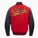 NHL Chicago Blackhawks Script Tail Men's Rib Wool Varsity Jacket